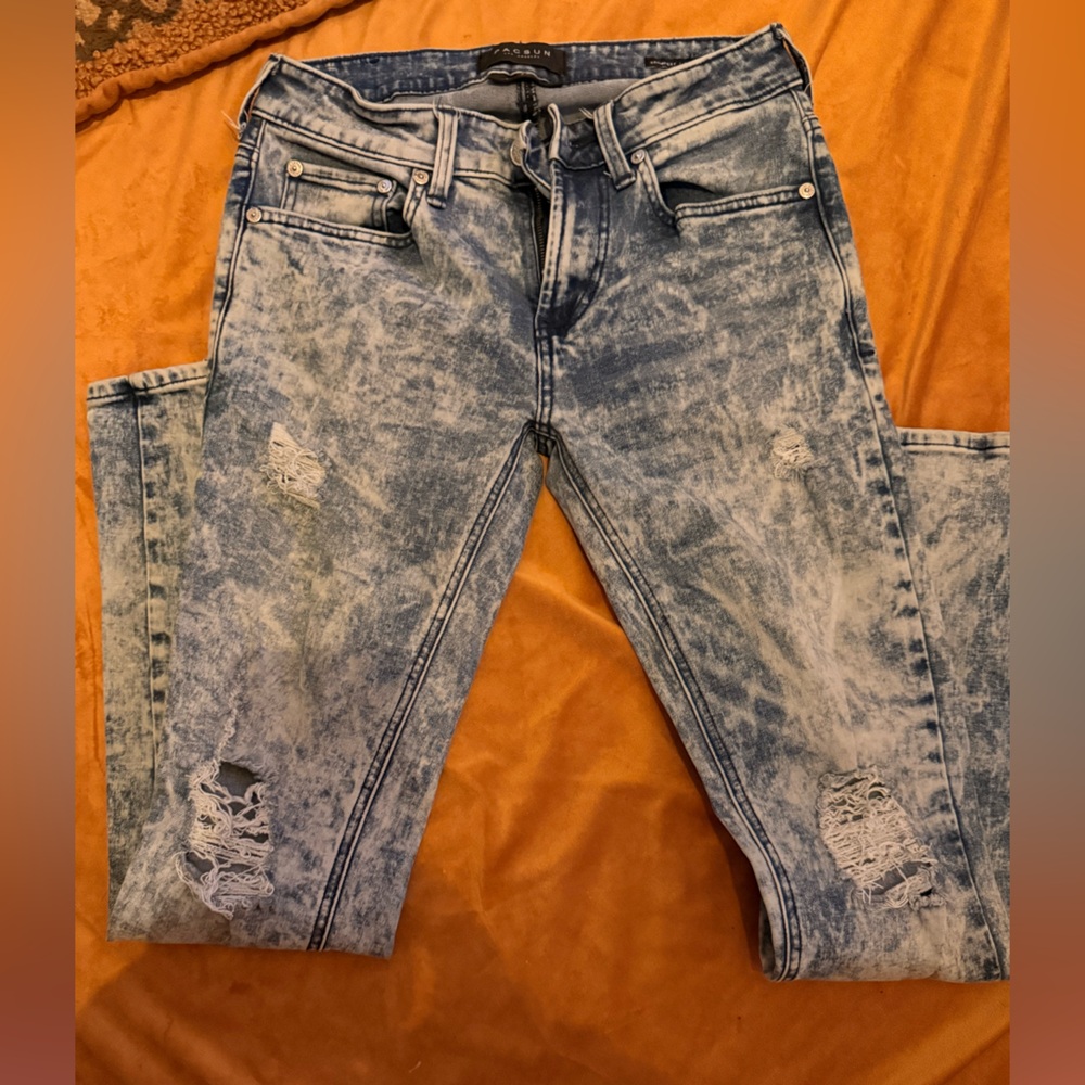 PacSun Acid Wash Blue Relaxed Jeans